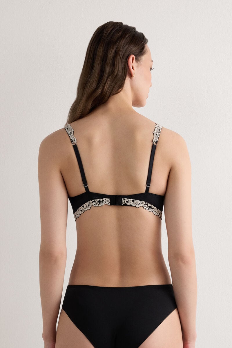 Noir Bloom Push-Up Bra